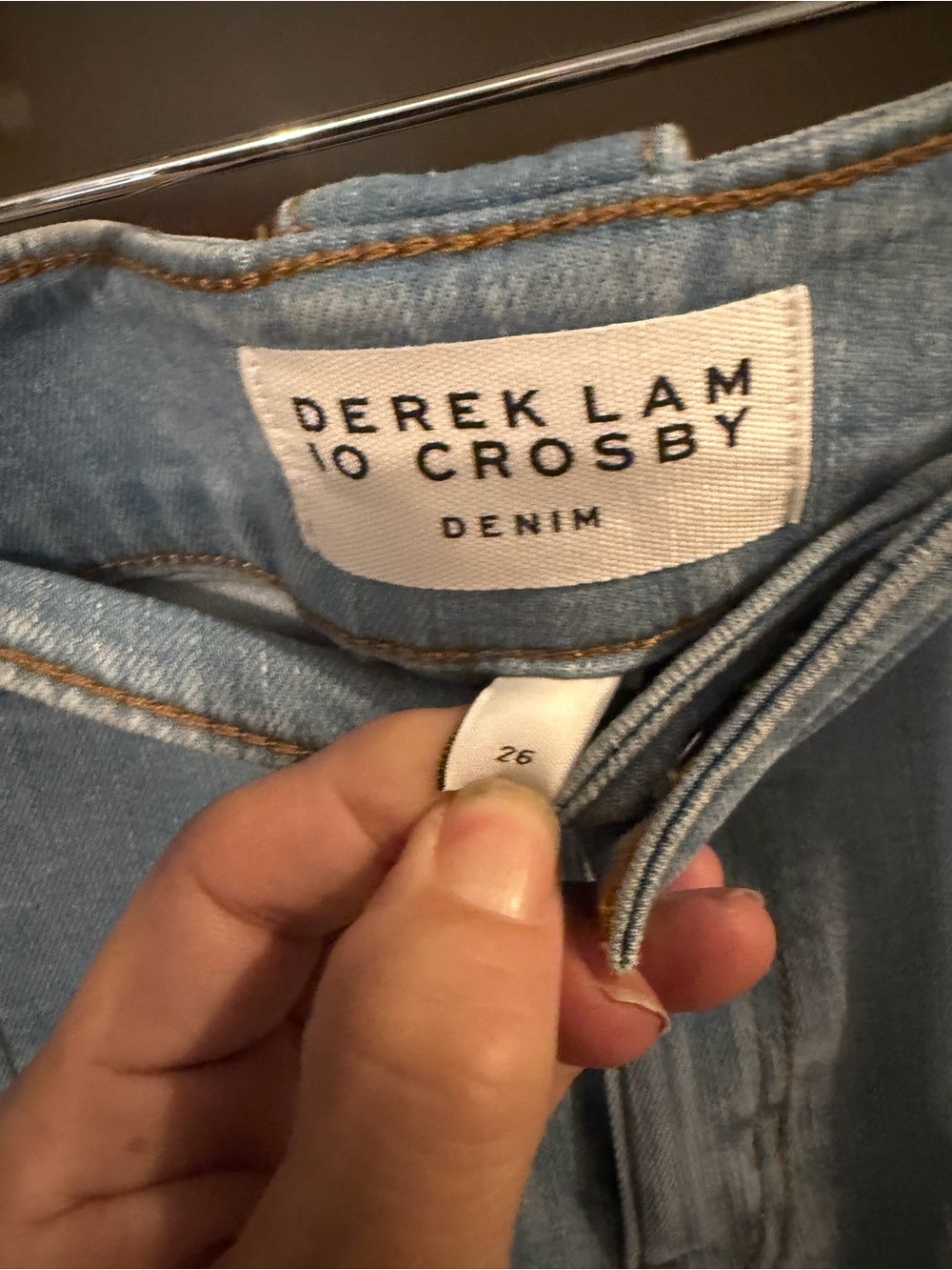 Derek Lam 10 Crosby Light Blue High-Rise Robertson CropSailor-Button Flare Jeans - Picture 7 of 10